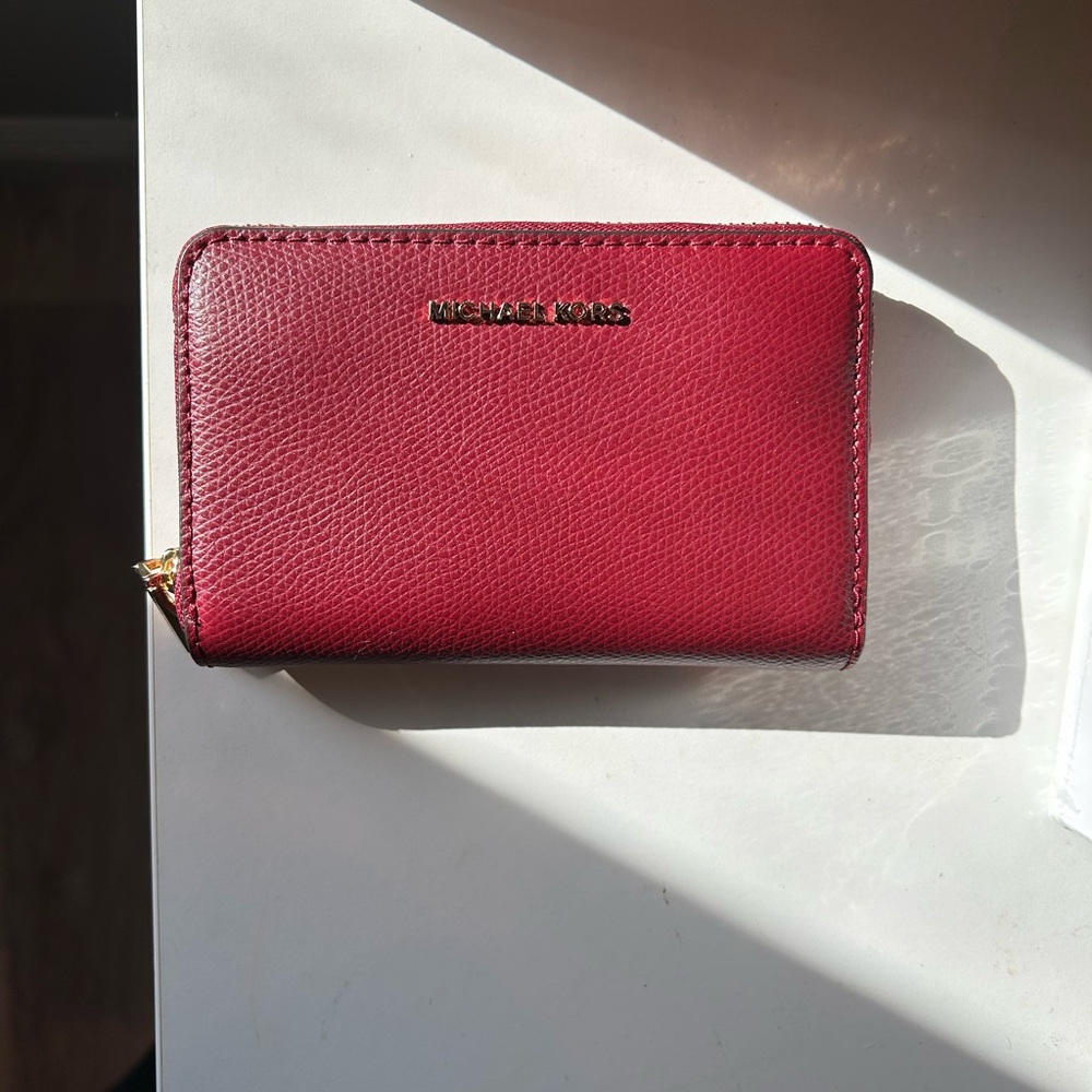 Michael Kors Burgundy Leather Wallet